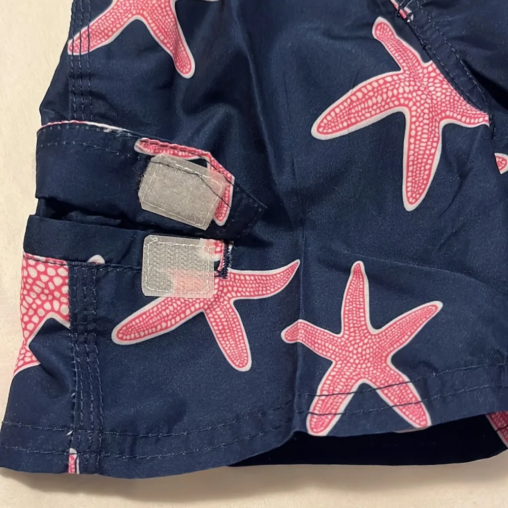 Kanu Surf navy/pink starfish swim trunks